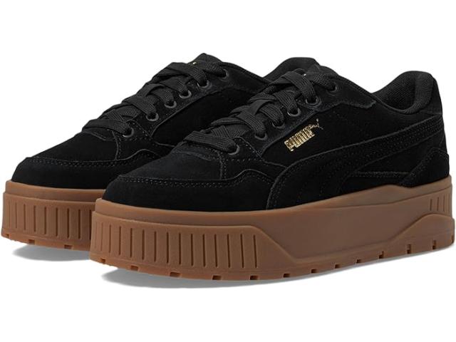 (取寄) プーマ キッズ キッズ カルメン リ アイドル スエード PUMA Kids kids Karmen Ii Idol Suede PUMA Black-PUMA Black-PUMA Goldの通販は 17,243円