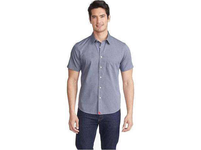 (取寄) アンタックイット メンズ リンクル-フリー ショート スリーブ シャツ UNTUCKit men Wrinkle-Free Short Sleeve Shirt Navy
