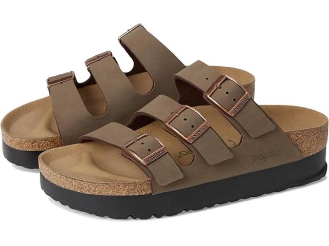(取寄) ビルケンシュトック レディース パピリオ バイ フロリダ プラットフォーム - ビーガン Birkenstock women Papillio by Florida Platform - Vegan Mocca