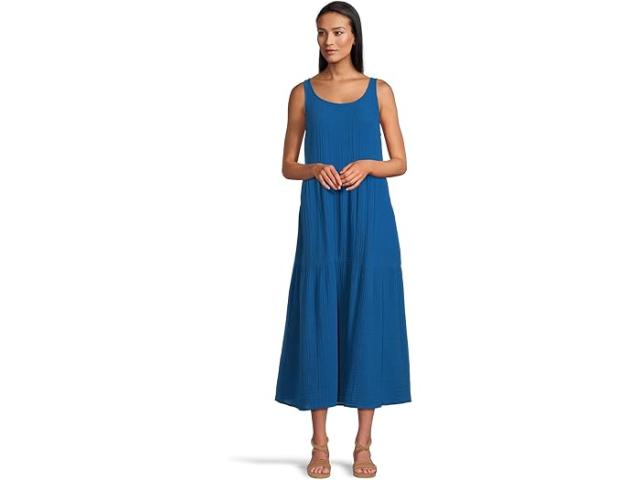 (取寄) アイリーン フィッシャー レディース スクープ ネック ドレス Eileen Fisher women Scoop Neck Dress Blue Bird