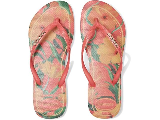 (取寄) ハワイアナス レディース スリム トロピカリア バイブス サンダル Havaianas women Slim Tropicalia Vibes Sandals Tropical Coral