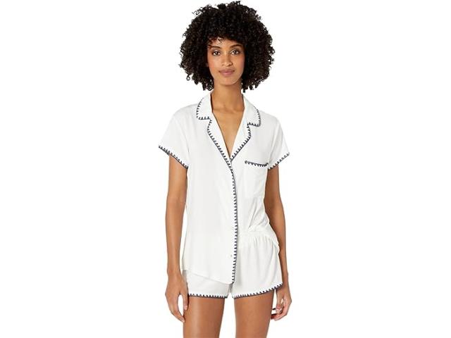 (取寄) エバージェイ レディース フリーダ ショーティ Pj セット Eberjey women Eberjey Frida Shortie PJ Set Ivory/Navy
