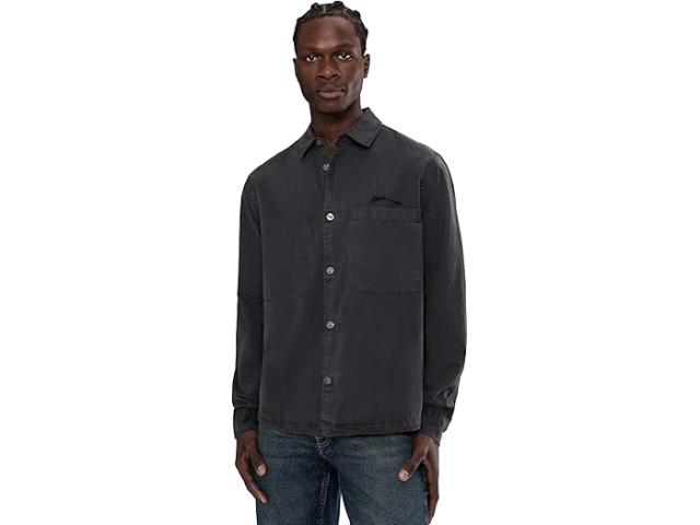 (取寄) オールセインツ メンズ ロング スリーブ オーバーシャツ AllSaints men Rohdi Long Sleeve Overshirt Parma Blue