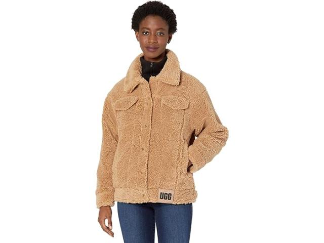 (取寄) アグ レディース フランキー シェルパ トラッカー ジャケット UGG women UGG Frankie Sherpa Trucker Jacket Camel