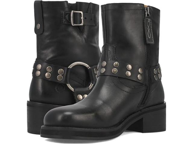 (取寄) ディンゴ レディース アナーキー レザー ブーティ Dingo women Anarchy Leather Bootie Black