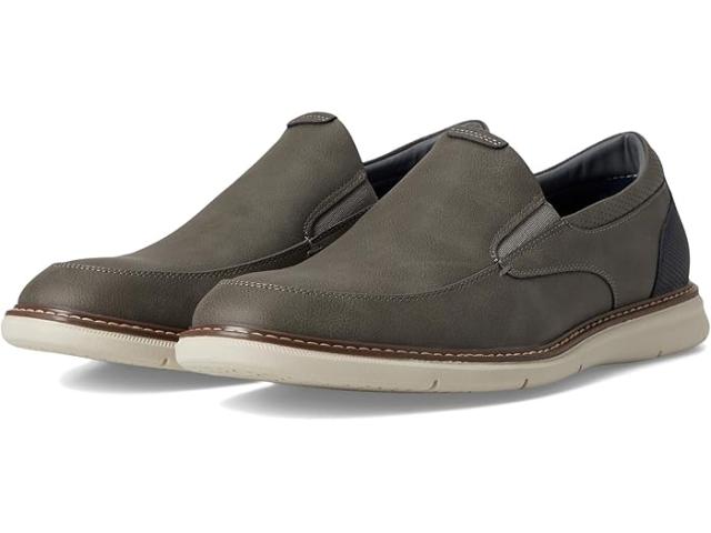 (取寄) ナン ブッシュ メンズ チェイス モカシン トゥ スリッポン ライトウェイト コンテンポラリー ローファー Nunn Bush men Chase Moccasin Toe Slip-On Lightweight Contemporary Loafer Gray