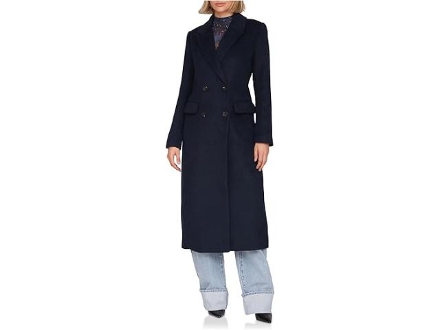 (取寄) アヴェックレフィー レディース テーラード ダブル ブレステッド コート Avec Les Filles women Tailored Double Breasted Coat Navy