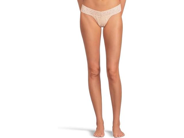 (取寄) ハンキー パンキー レディース オーガニック コットン オリジナル ライズ トング W/ レース Hanky Panky women Organic Cotton Original Rise Thong w/ Lace Chai