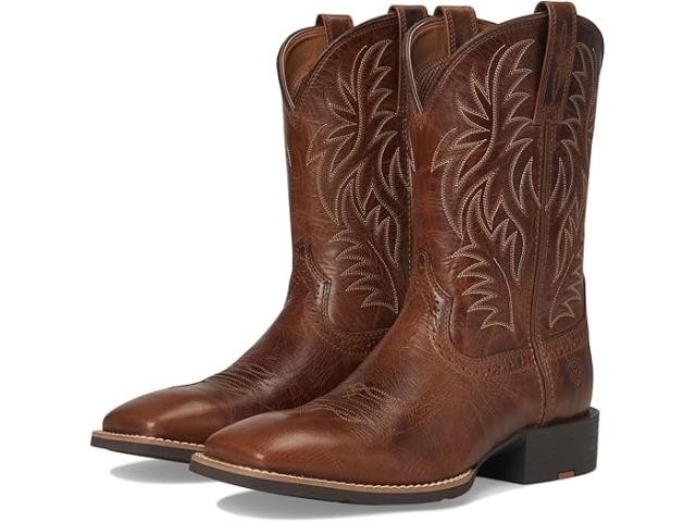 (取寄) アリアット メンズ スポーツ ウェスタン ワイド スクエア トゥ カウボーイ ブーツ Ariat men Sport Western Wide Square Toe Cowboy Boot Dark Tan