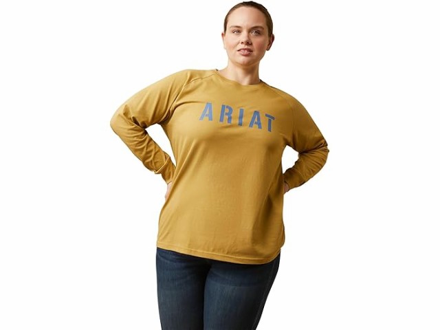 (取寄) アリアット レディース リーバー コットン ストロング ブロック T-シャツ Ariat women Ariat Rebar Cotton Strong Block T-Shirt Antelopeの通販は