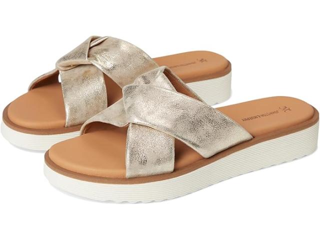 (取寄) ジョンストン&マーフィー レディース ミッツィ ノッテッド スライド Johnston & Murphy women Mitzi Knotted Slide Champagneの通販は 41,840円