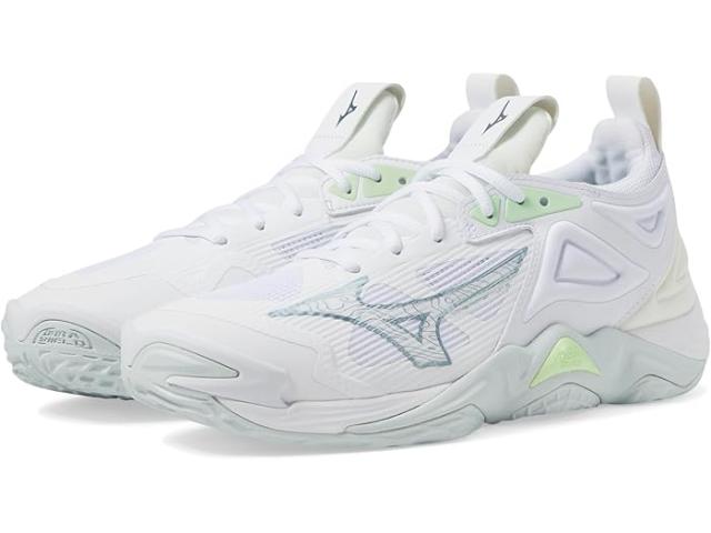 (取寄) ミズノ レディース ウェーブ モーメンタム 3 Mizuno women Wave Momentum 3  White/Limeade