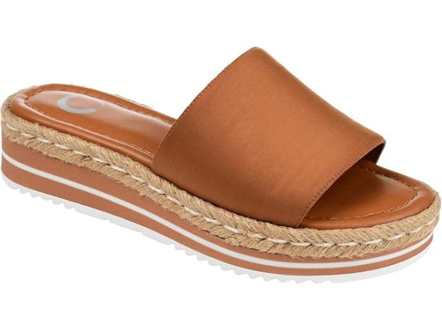 (取寄) ジュルネ コレクション レディース コンフォート フォーム ロージー サンダル Journee Collection women Comfort Foam Rosey Sandal Tan