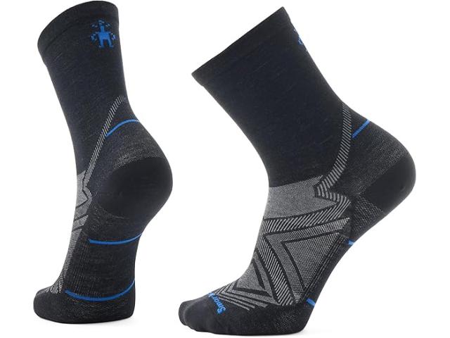 (取寄) スマートウール メンズ ラン ゼロ クッション ミッド クルー ソックス Smartwool men Smartwool Run Zero Cushion Mid Crew Socks Black