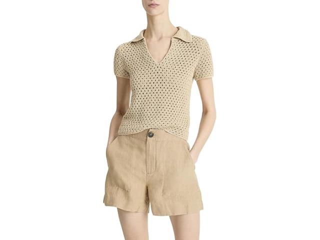 (取寄) ヴィンス レディース マクラメ ヘンリー Vince women Macrame Henley Pale Nut