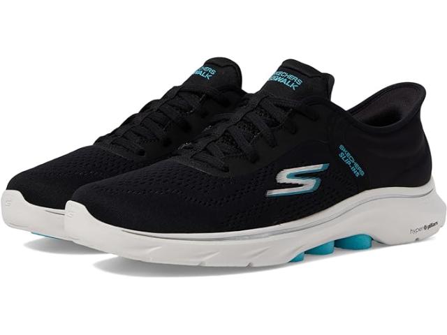 (取寄) スケッチャーズ パフォーマンス レディース ゴー ウォーク 7 ヴァリン ハンズ フリー スリップ-インス SKECHERS Performance women SKECHERS Performance Go Walk 7 Valin Hands Free Slip-Ins Black/Aqua