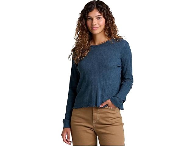 (取寄) トードアンドコー レディース フトヒル ポインテール ロング スリーブ クルー リ Toad&Co women Foothill Pointelle Long Sleeve Crew II Midnight