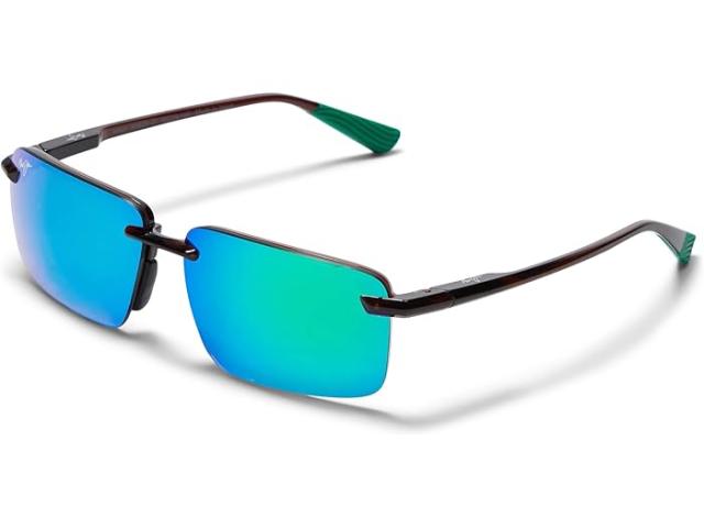 (取寄) マウイ ジム メンズ ラウリマ AF Maui Jim men Laulima AF Shiny Trans Brown/Mauigreen Polarized