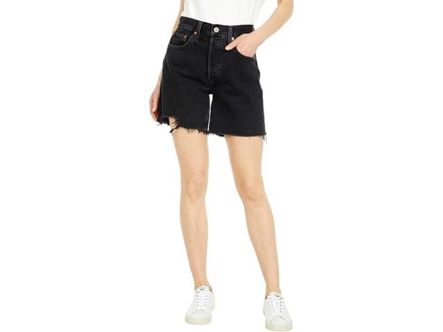 (取寄) リーバイス プレミアム レディース 501 ミッド タイ ショーツ Levi's Premium women Levi's Premium 501 Mid Thigh Shorts Lunar Black
