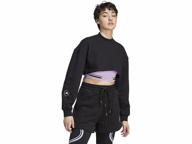 (取寄) アディダス バイ ステラマッカートニー レディース トゥルーカジュアルズ クロップ スウェットシャツ IJ0565 adidas by Stella McCartney women adidas by Stella McCartney TrueCasuals Crop Sweatshirt IJ0565 Blackの通販は
