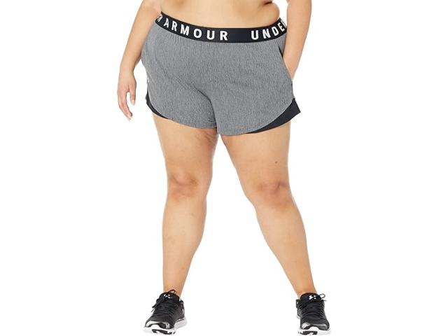 (取寄) アンダーアーマー レディース プラス サイズ プレイ アップ ツイスト 3.0 ショーツ Under Armour women Plus Size Play Up Twist 3.0 Shorts Black/Black/White