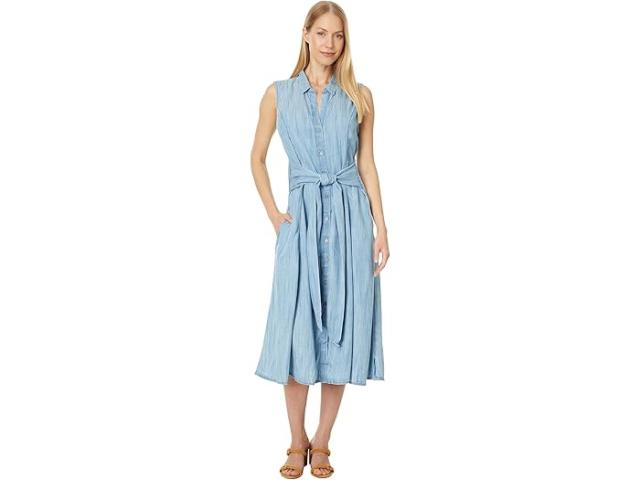 (取寄) ニックゾー レディース ドレイピー デニム シャツドレス NIC+ZOE women Drapey Denim Shirtdress Mid Wash 1