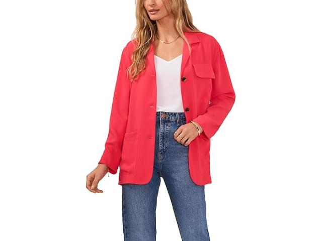 (取寄) ヴィンスカムート レディース スロウチ パッチ ポケット ジャケット Vince Camuto women Vince Camuto Slouchy Patch Pocket Jacket Pink Allureの通販は