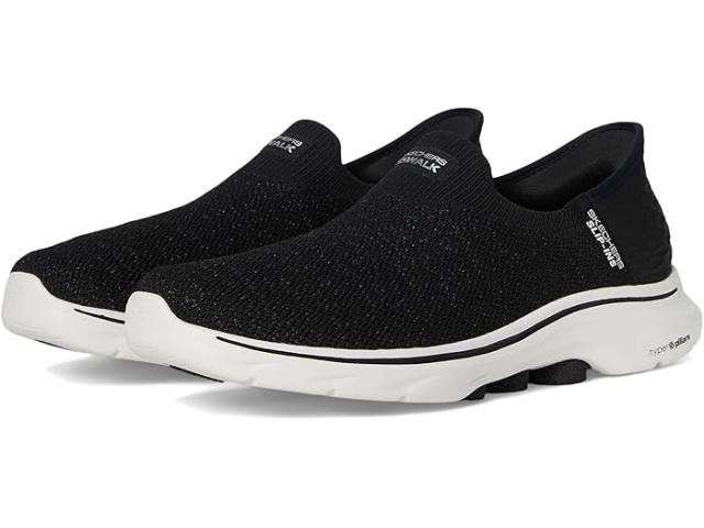 (取寄) スケッチャーズ パフォーマンス レディース ゴー ウォーク 7 スプリングタイム ハンズ フリー スリップ-インス SKECHERS Performance women SKECHERS Performance Go Walk 7 Springtime Hands Free Slip-Ins Black/White