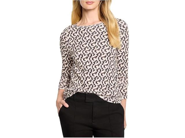 (取寄) ニックゾー レディース ロング スリーブ プリンテッド ボート ティー NIC+ZOE women Long Sleeve Printed Boat Tee Neutral Multi