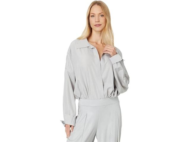 (取寄) ノーマ カマリ レディース スーパー オーバーサイズ ボーイフレンズ NK シャツ ボディスーツ Norma Kamali women Super Oversized Boyfriend NK Shirt Bodysuit Dove