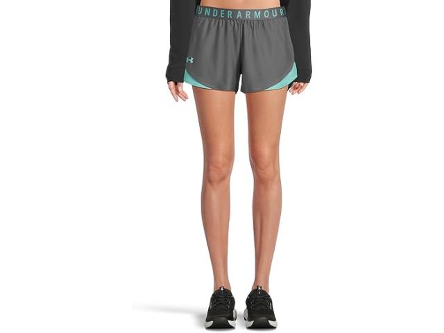 (取寄) アンダーアーマー レディース プレイ アップ ショーツ 3.0 Under Armour women Play Up Shorts 3.0 Castlerock/Radial Turquoise/Radial Turquoise