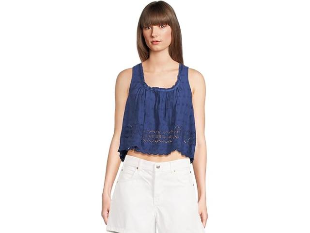 (取寄) フリーピープル レディース マリナ アイレット タンク Free People women Marina Eyelet Tank Bellwether Blue