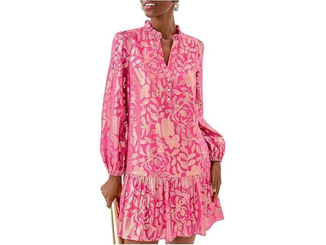 (取寄) リリー ピュリッツァー レディース エヴァリン シルク ドレス Lilly Pulitzer women Evaline Silk Dress Sun Shell Pink Floral Bloom