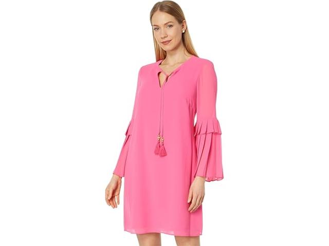 (取寄) ヴィンスカムート レディース フラッター スリーブ V-ネック シフト ドレス Vince Camuto women Flutter Sleeve V-Neck Shift Dress Lipstickの通販は