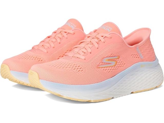 (取寄) スケッチャーズ レディース マックス クッショニニグ エリート 2.0 ソレイス ハンズ フリー スリップ-インス SKECHERS women Max Cushioning Elite 2.0 Solace Hands Free Slip-Ins Pink/Blue