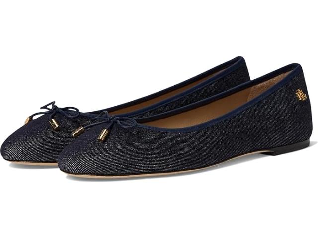 (取寄) ローレン ラルフローレン レディース ジェイナ デニム フラッツ Lauren Ralph Lauren women Lauren Ralph Lauren Jayna Denim Flats Dark Denimの通販は