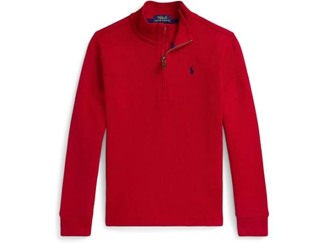 (取寄) ラルフローレン キッズ ボーイズ クォーター-ジップ プルオーバー (トドラー/リトル キッド) Polo Ralph Lauren Kids boys Estate-Rib Quarter-Zip Pullover (Toddler/Little Kid) RL 2000 Red