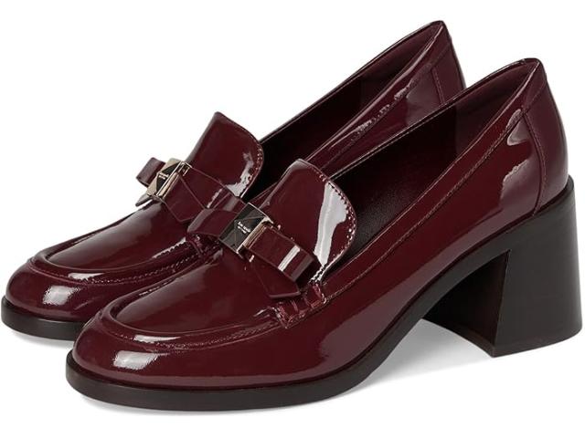 (取寄) ケイトスペード レディース デコ ボウ パテント レザー ヒールド ローファーズ Kate Spade New York women Deco Bow Patent Leather Heeled Loafers Dark Merlot