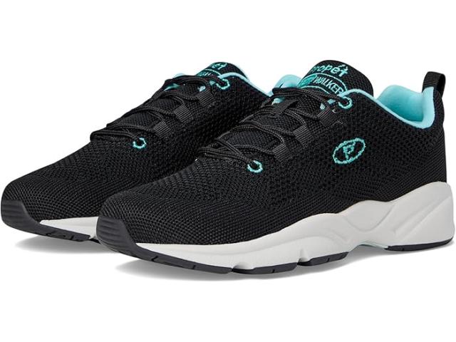 (取寄) プロペット レディース スタビリティー フライ Propet women Propet Stability Fly Black/Aqua