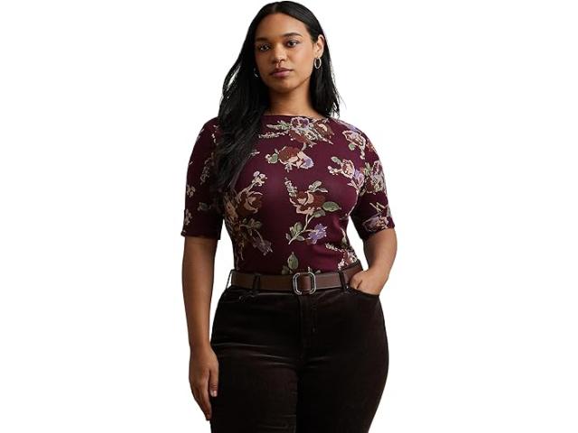 (取寄) ローレン ラルフローレン レディース プラス サイズ プリーツ セーブル パンツ