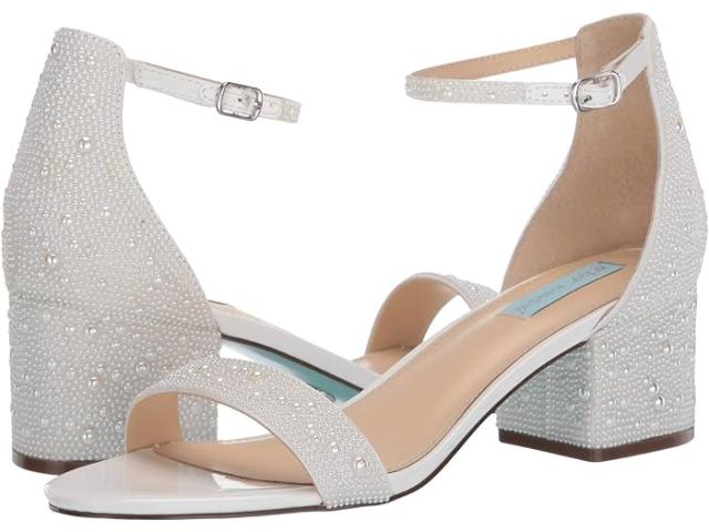 (取寄) ブルー バイ ベッツィジョンソン レディース マリ ヒールド サンダル Blue by Betsey Johnson women Blue by Betsey Johnson Mari Heeled Sandal White