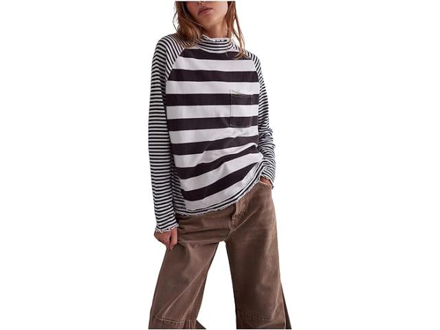 (取寄) フリーピープル レディース ウィー ザ フリー パンク プレイフル ティー Free People women We The Free Punk Playful Tee Black/Ivory Combo