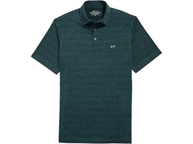 (取寄) ヴィンヤードヴァインズ メンズ ブラッドリー ストライプ サンカティ ポロ Vineyard Vines men Bradley Stripe Sankaty Polo Green/Deep Bay