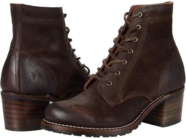 (取寄) フライ レディース サブリナ 6G レース アップ Frye women  Sabrina 6G Lace Up Dark Brown Oiled Suedeの通販は 63,344円