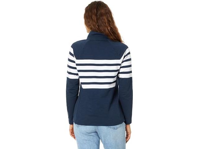 (取寄) エルエルビーン レディース ピークス アイランド 1/4 ジップ L.L.Bean women L.L.Bean Peaks  1/4 Zip Classic Navy/White
