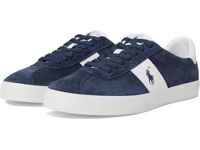 (取寄) ラルフローレン メンズ コート バルク レザー-スエード スニーカー Polo Ralph Lauren men Court Vulc Leather-suede Sneaker Navy
