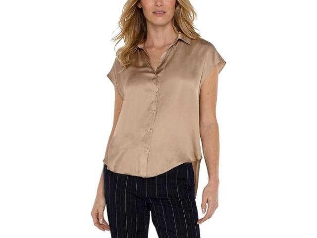 (取寄) リバプールロサンゼルス レディース ドルマン スリーブ カラード ボタン フロント サテン ブラウザ Liverpool Los Angeles women Liverpool Los Angeles Dolman Sleeve Collared Button Front Satin Blouse Champagneの通販は 19,166円