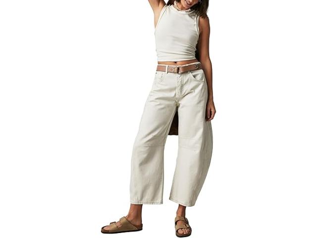 (取寄) フリーピープル レディース ウィー ザ フリー グッド ラック ミッドライズ バレル ジーンズ Free People women We The Free Good Luck Mid-Rise Barrel Jeans Milk