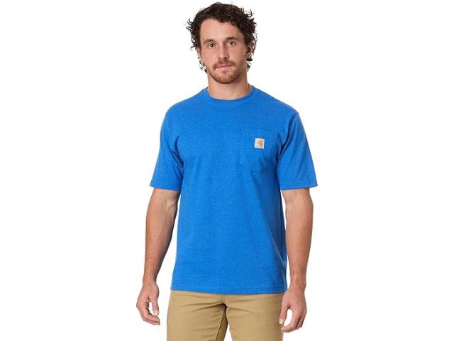 (取寄) カーハート メンズ ルーズ フィット ヘビーウェイト ショートスリーブ ポケット T-シャツ Carhartt men Loose Fit Heavyweight Short-Sleeve Pocket T-Shirt Beacon Blue Heatherの通販は