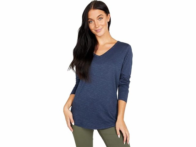(取寄) トードアンドコー レディース マーリー リ ロング スリーブ ティー Toad&Co women Toad&Co Marley II Long Sleeve Tee True Navyの通販は